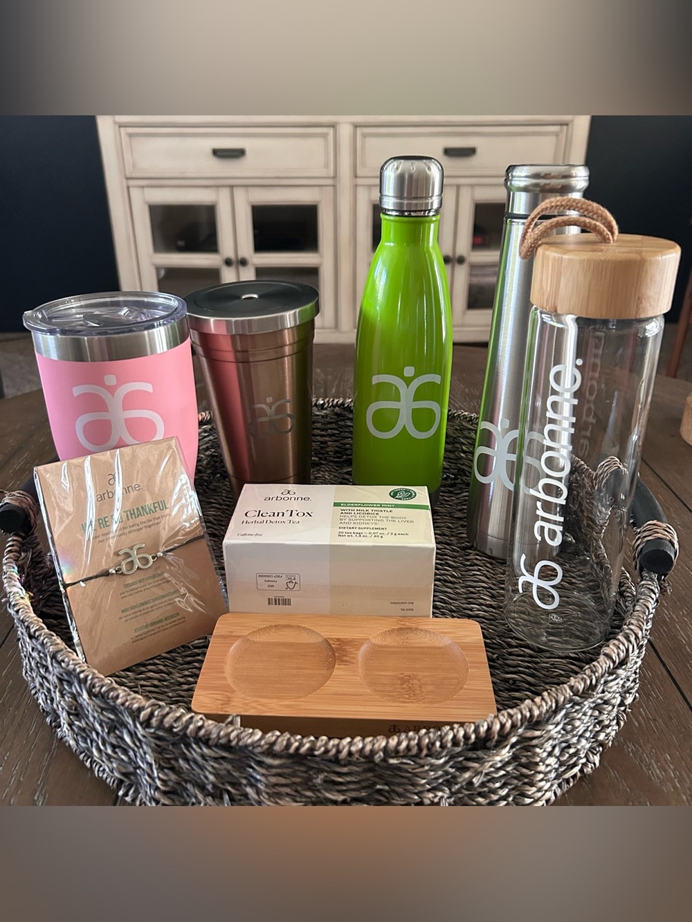 Arbonne Insulated Water Bottle Bundle - 5 Total plus Extras